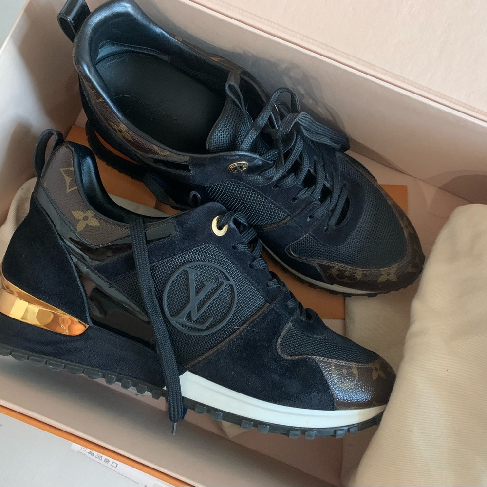 Louis Vuitton Black and Gold Women's Sneakers